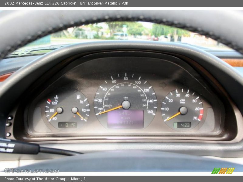Brilliant Silver Metallic / Ash 2002 Mercedes-Benz CLK 320 Cabriolet