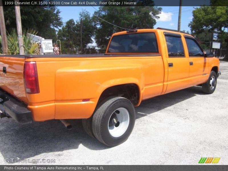 Fleet Orange / Neutral 1999 Chevrolet C/K 3500 K3500 Crew Cab 4x4 Dually