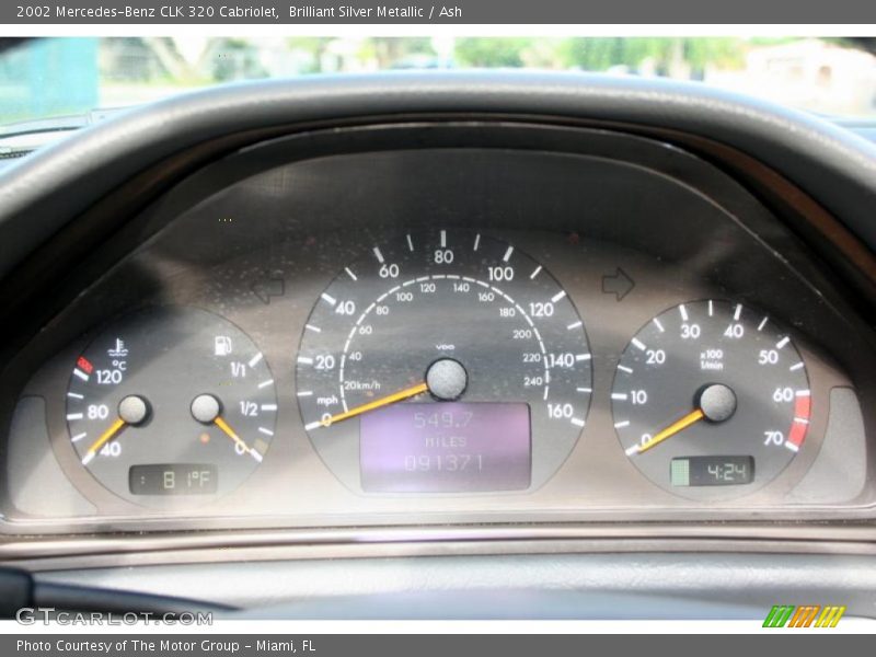 Brilliant Silver Metallic / Ash 2002 Mercedes-Benz CLK 320 Cabriolet