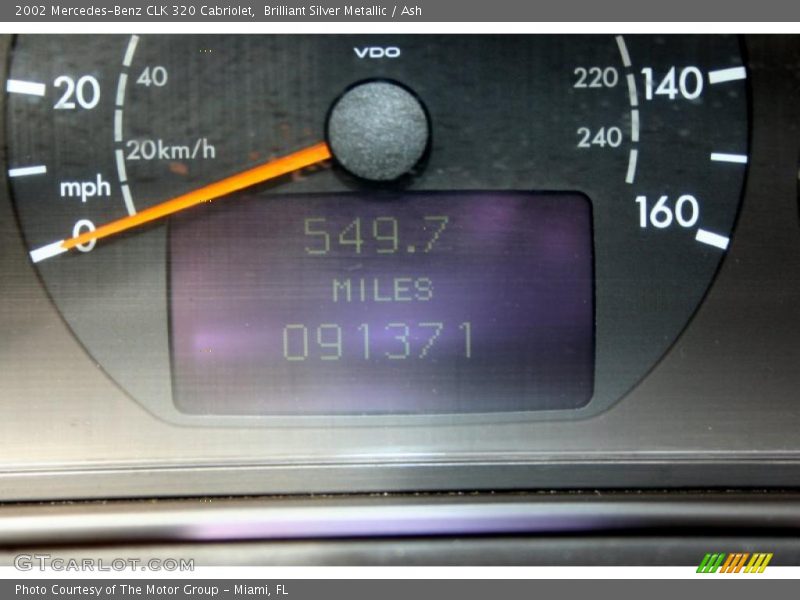 Brilliant Silver Metallic / Ash 2002 Mercedes-Benz CLK 320 Cabriolet