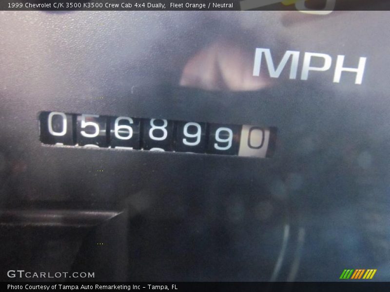 Fleet Orange / Neutral 1999 Chevrolet C/K 3500 K3500 Crew Cab 4x4 Dually