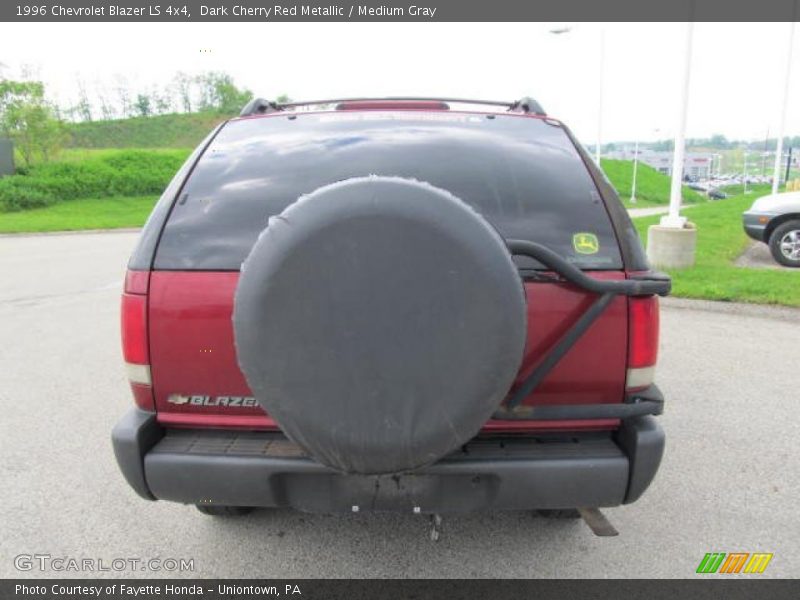 Dark Cherry Red Metallic / Medium Gray 1996 Chevrolet Blazer LS 4x4