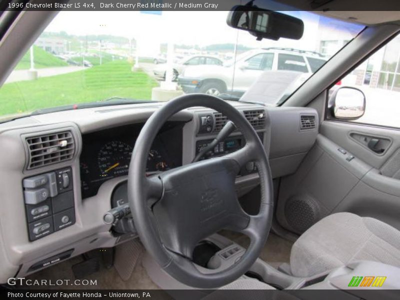 Dark Cherry Red Metallic / Medium Gray 1996 Chevrolet Blazer LS 4x4