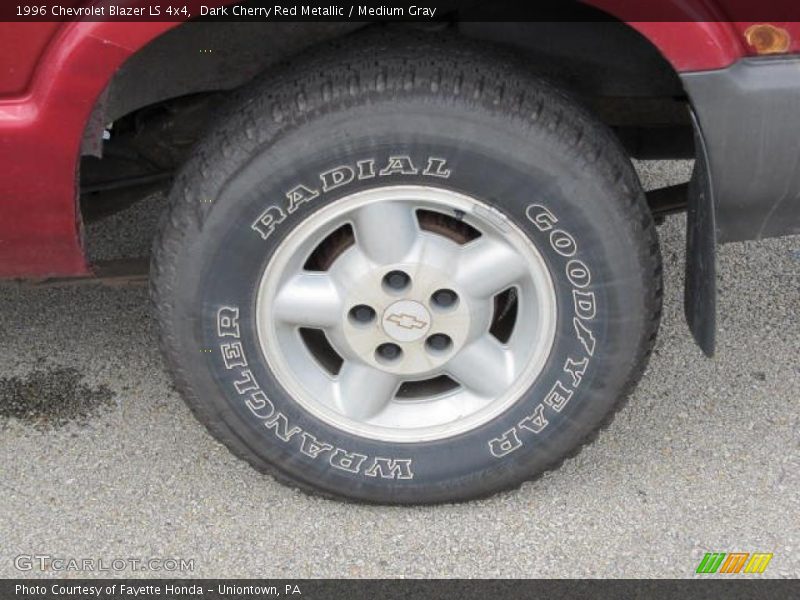Dark Cherry Red Metallic / Medium Gray 1996 Chevrolet Blazer LS 4x4