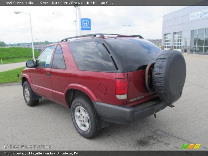 Dark Cherry Red Metallic / Medium Gray 1996 Chevrolet Blazer LS 4x4