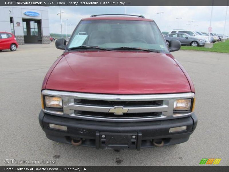 Dark Cherry Red Metallic / Medium Gray 1996 Chevrolet Blazer LS 4x4