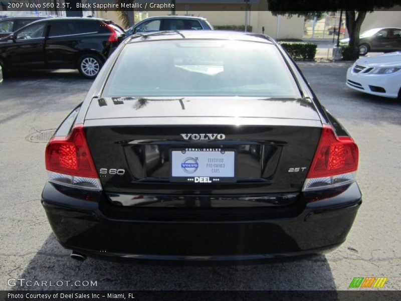 Black Sapphire Metallic / Graphite 2007 Volvo S60 2.5T