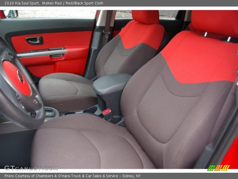 Molten Red / Red/Black Sport Cloth 2010 Kia Soul Sport