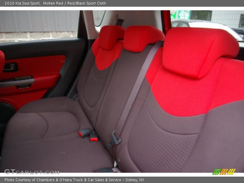 Molten Red / Red/Black Sport Cloth 2010 Kia Soul Sport