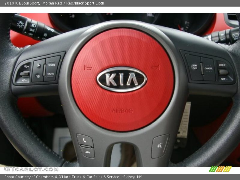 Molten Red / Red/Black Sport Cloth 2010 Kia Soul Sport