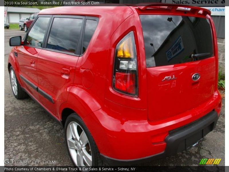 Molten Red / Red/Black Sport Cloth 2010 Kia Soul Sport