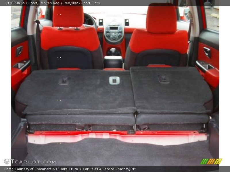 Molten Red / Red/Black Sport Cloth 2010 Kia Soul Sport