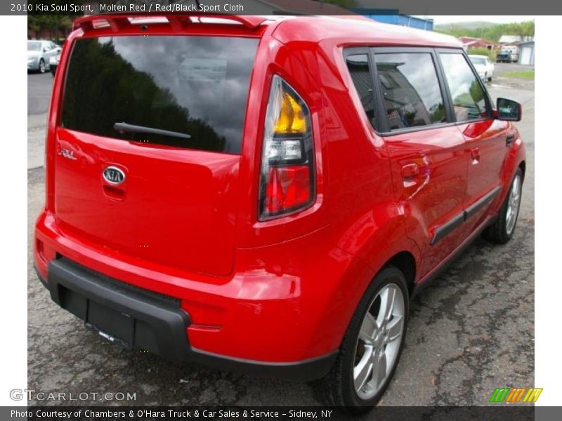 Molten Red / Red/Black Sport Cloth 2010 Kia Soul Sport