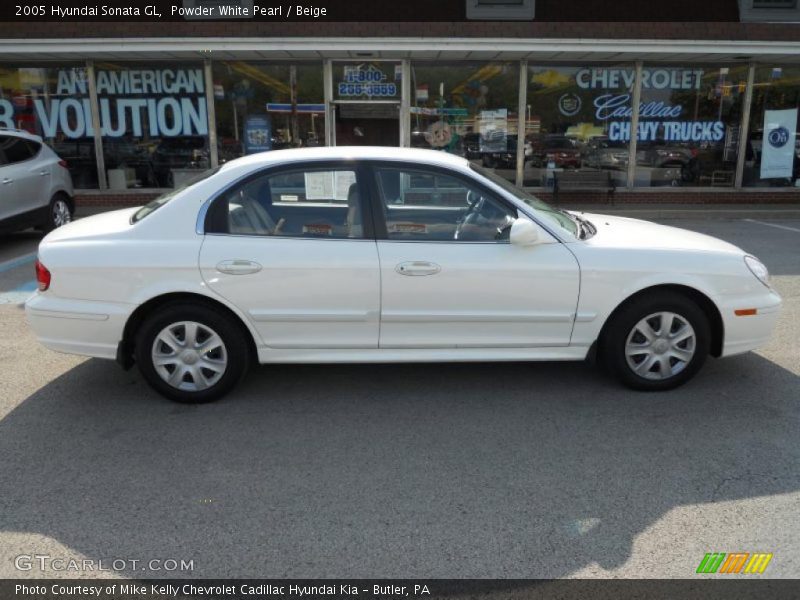 Powder White Pearl / Beige 2005 Hyundai Sonata GL