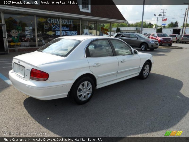 Powder White Pearl / Beige 2005 Hyundai Sonata GL