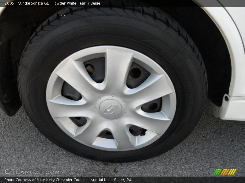 Powder White Pearl / Beige 2005 Hyundai Sonata GL