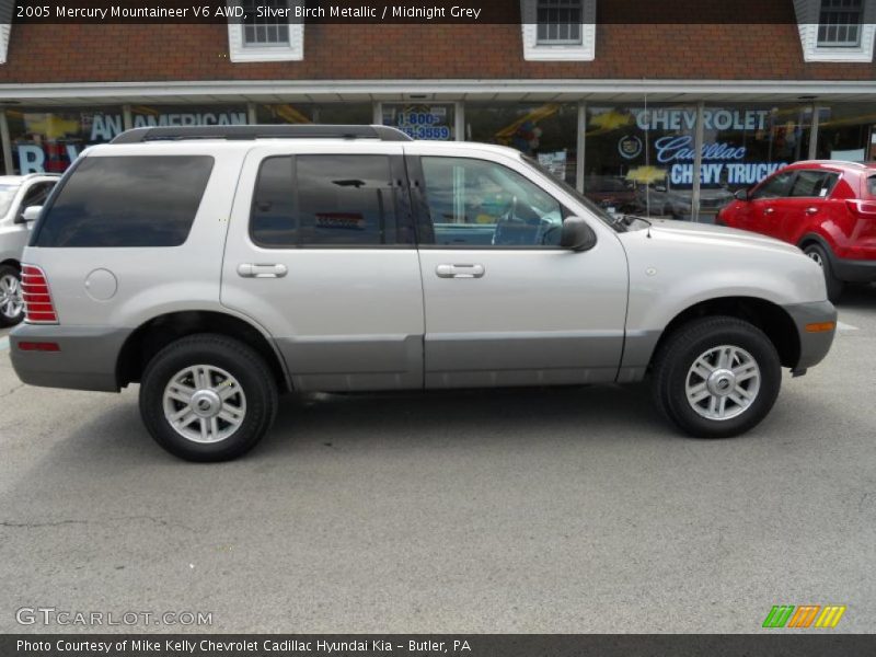 Silver Birch Metallic / Midnight Grey 2005 Mercury Mountaineer V6 AWD