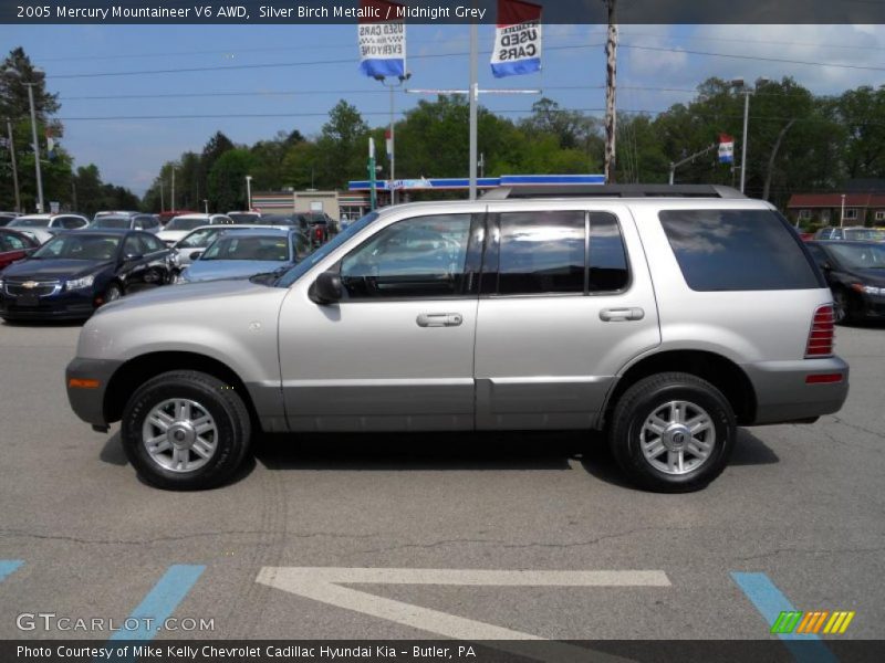 Silver Birch Metallic / Midnight Grey 2005 Mercury Mountaineer V6 AWD