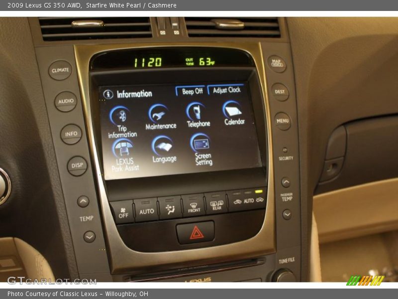 Starfire White Pearl / Cashmere 2009 Lexus GS 350 AWD