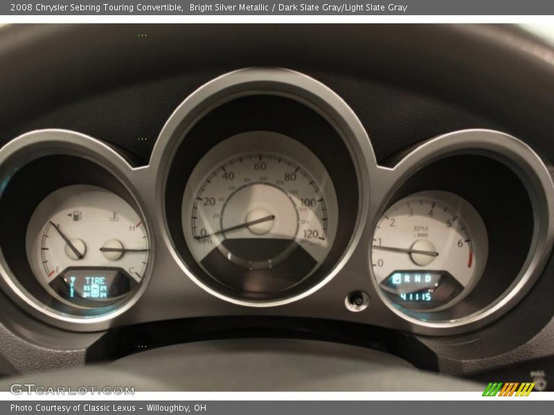 Bright Silver Metallic / Dark Slate Gray/Light Slate Gray 2008 Chrysler Sebring Touring Convertible