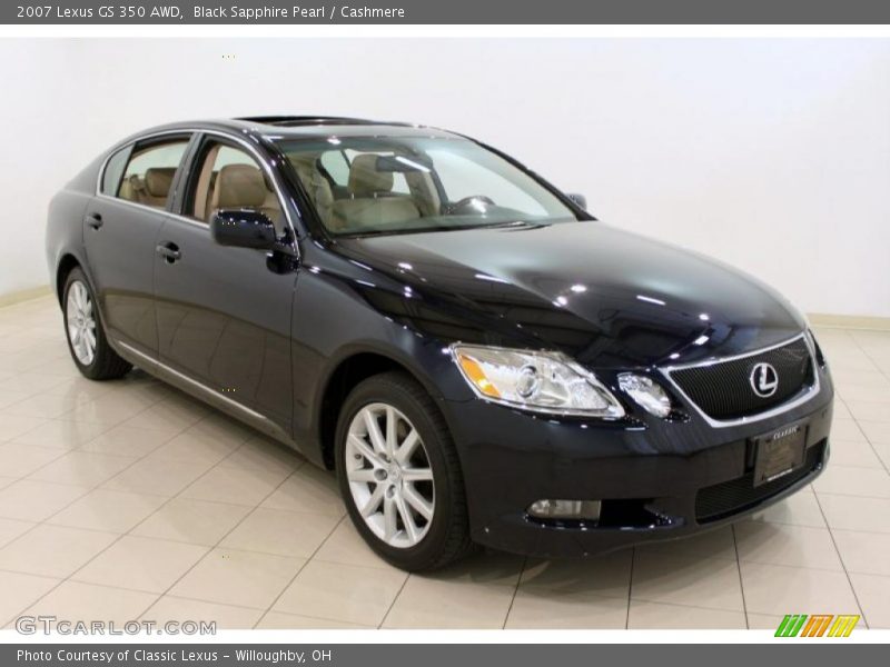 Black Sapphire Pearl / Cashmere 2007 Lexus GS 350 AWD