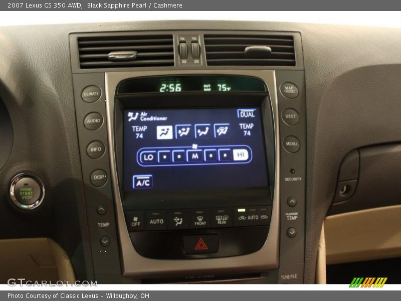 Black Sapphire Pearl / Cashmere 2007 Lexus GS 350 AWD