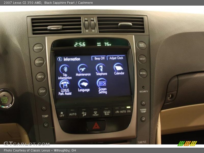 Black Sapphire Pearl / Cashmere 2007 Lexus GS 350 AWD