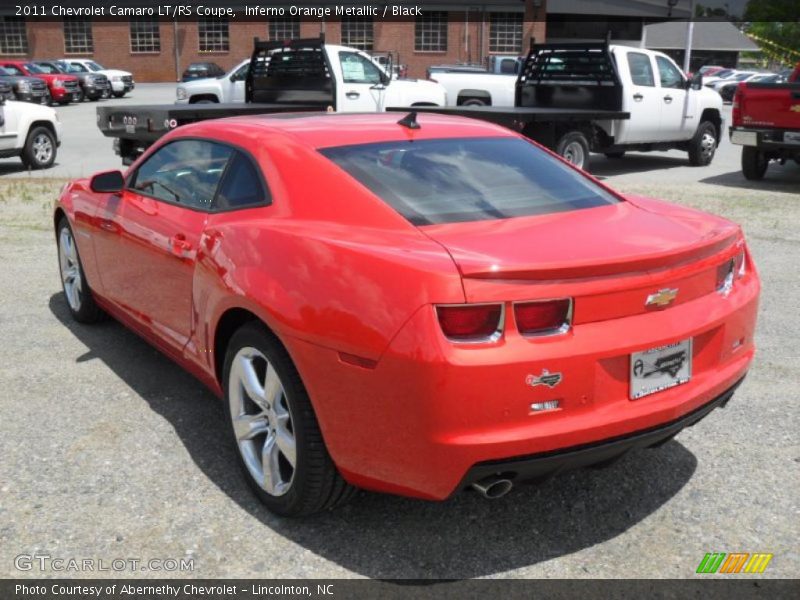 Inferno Orange Metallic / Black 2011 Chevrolet Camaro LT/RS Coupe