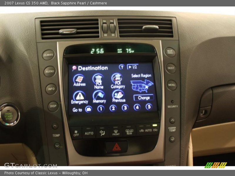 Black Sapphire Pearl / Cashmere 2007 Lexus GS 350 AWD