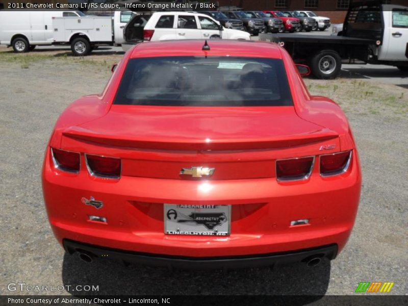 Inferno Orange Metallic / Black 2011 Chevrolet Camaro LT/RS Coupe