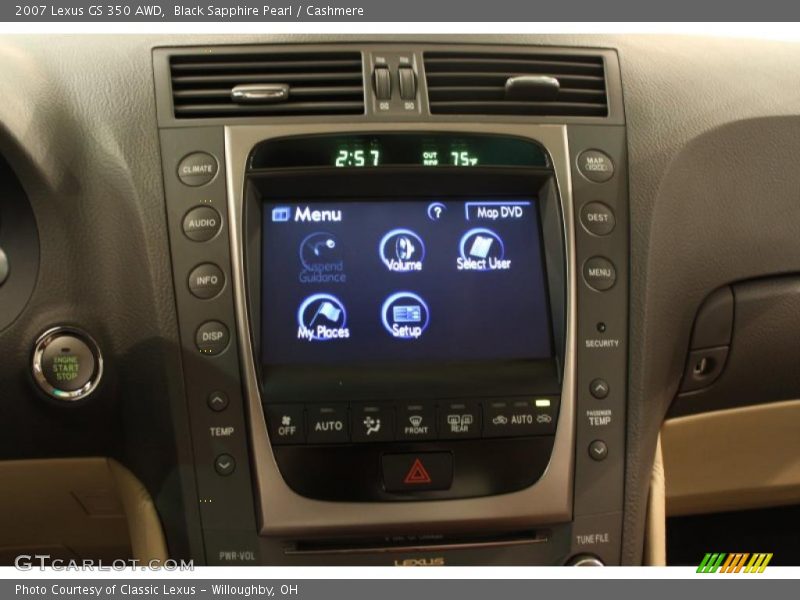 Black Sapphire Pearl / Cashmere 2007 Lexus GS 350 AWD