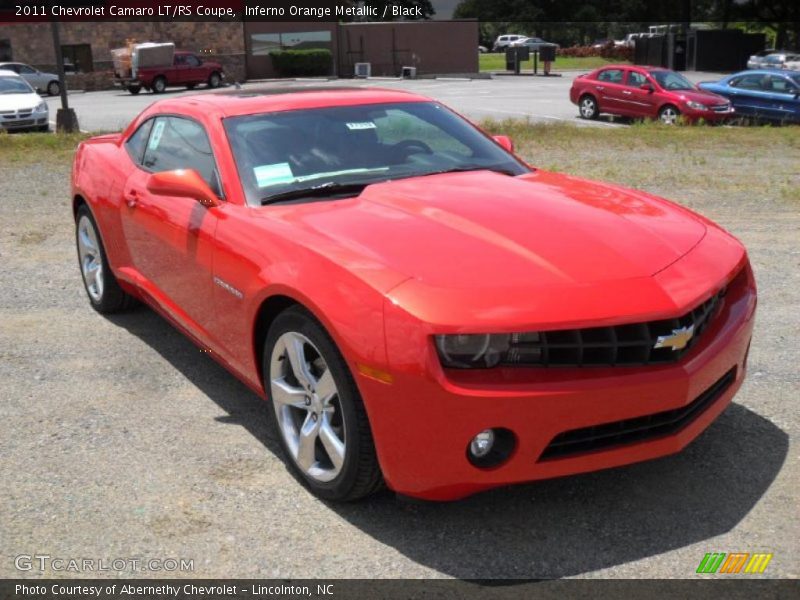 Inferno Orange Metallic / Black 2011 Chevrolet Camaro LT/RS Coupe