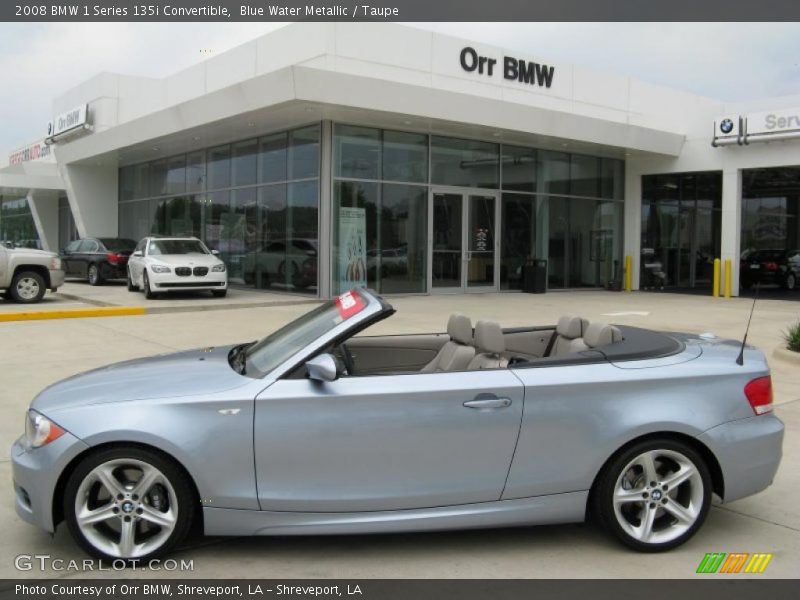 Blue Water Metallic / Taupe 2008 BMW 1 Series 135i Convertible