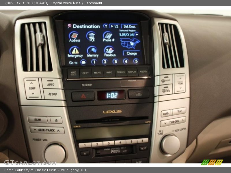 Crystal White Mica / Parchment 2009 Lexus RX 350 AWD
