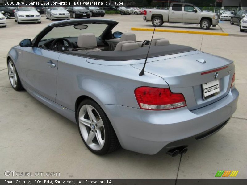 Blue Water Metallic / Taupe 2008 BMW 1 Series 135i Convertible