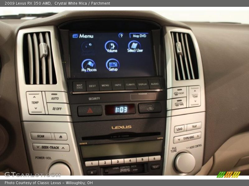 Crystal White Mica / Parchment 2009 Lexus RX 350 AWD