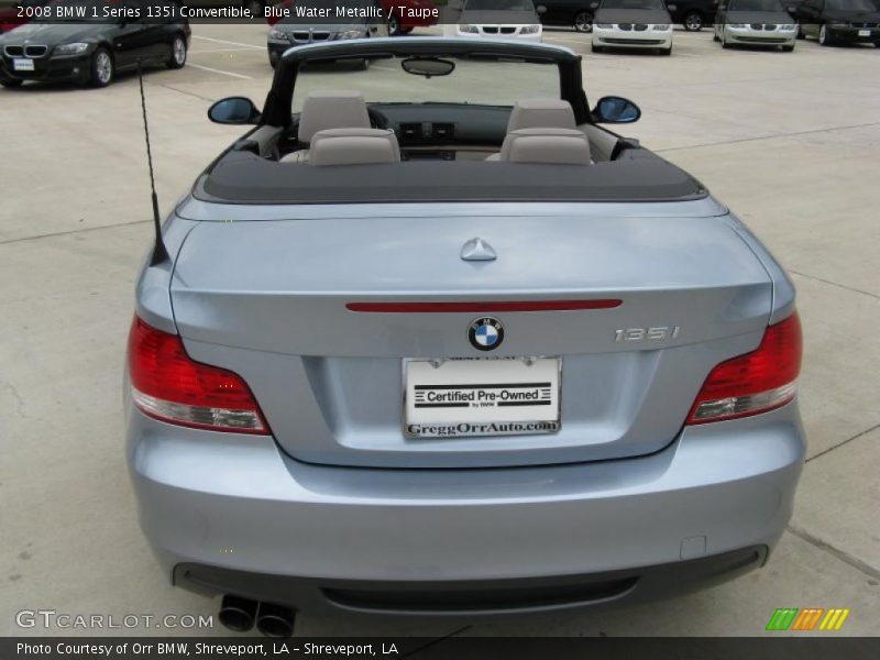 Blue Water Metallic / Taupe 2008 BMW 1 Series 135i Convertible