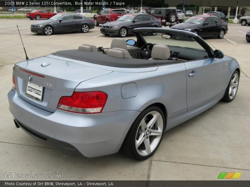 Blue Water Metallic / Taupe 2008 BMW 1 Series 135i Convertible