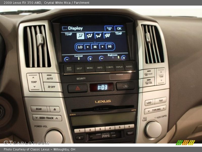 Crystal White Mica / Parchment 2009 Lexus RX 350 AWD