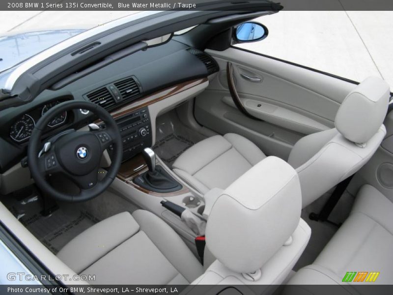 Blue Water Metallic / Taupe 2008 BMW 1 Series 135i Convertible