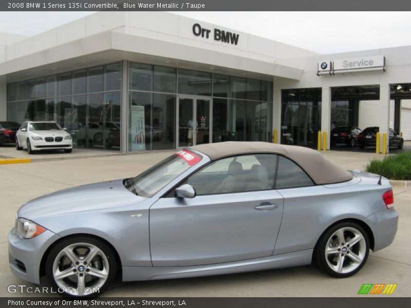 Blue Water Metallic / Taupe 2008 BMW 1 Series 135i Convertible