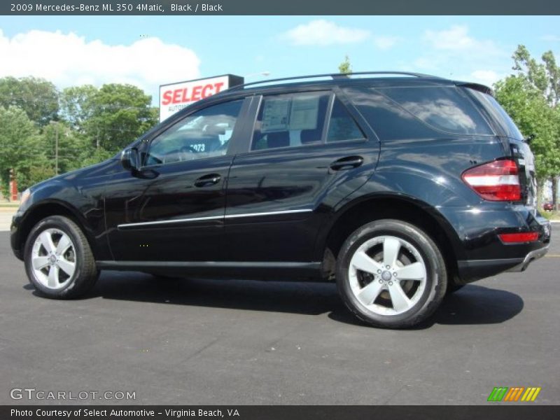 Black / Black 2009 Mercedes-Benz ML 350 4Matic