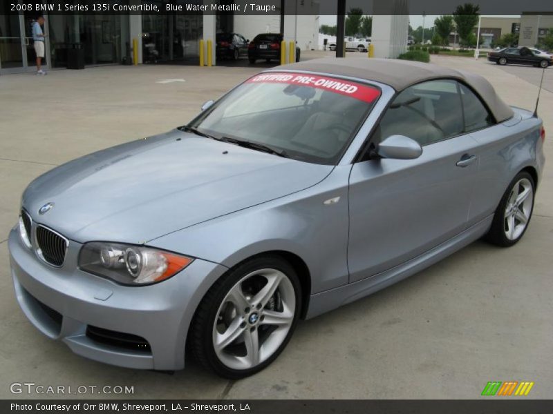 Blue Water Metallic / Taupe 2008 BMW 1 Series 135i Convertible