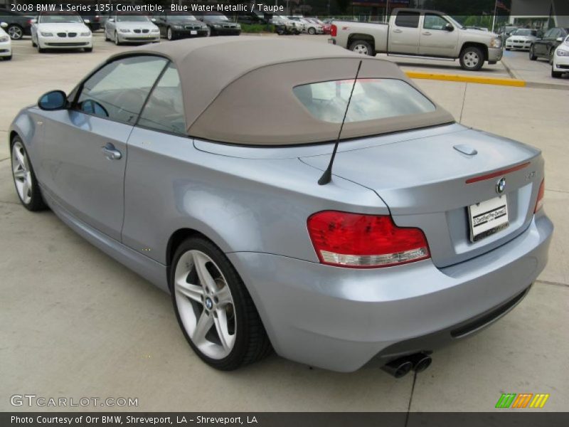 Blue Water Metallic / Taupe 2008 BMW 1 Series 135i Convertible