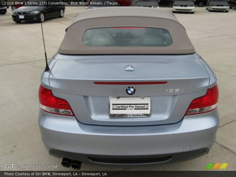 Blue Water Metallic / Taupe 2008 BMW 1 Series 135i Convertible