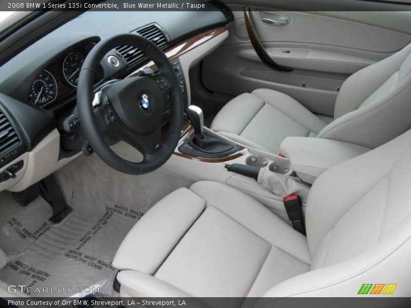 Blue Water Metallic / Taupe 2008 BMW 1 Series 135i Convertible