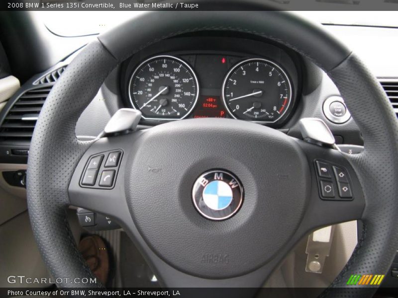 Blue Water Metallic / Taupe 2008 BMW 1 Series 135i Convertible