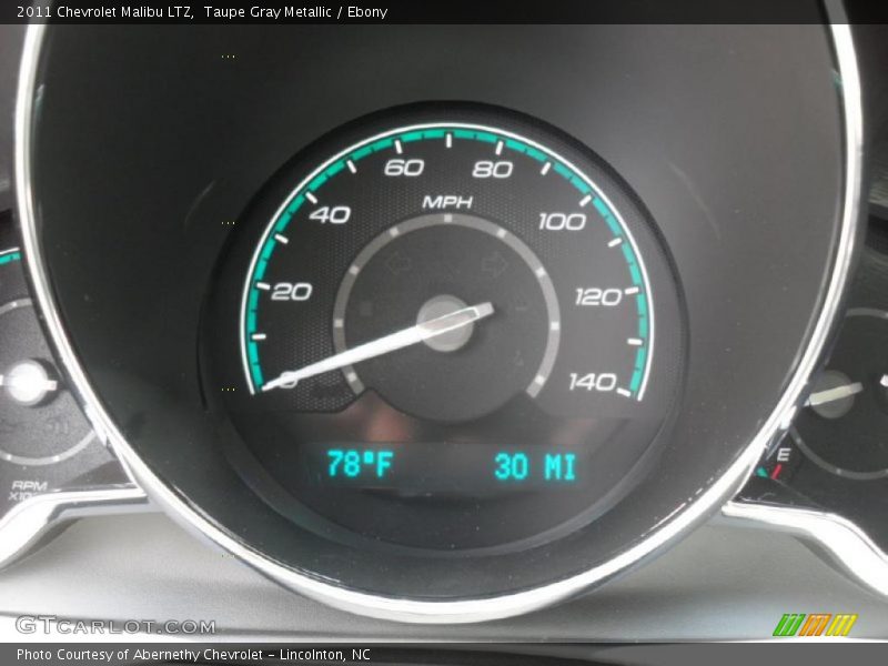 Taupe Gray Metallic / Ebony 2011 Chevrolet Malibu LTZ