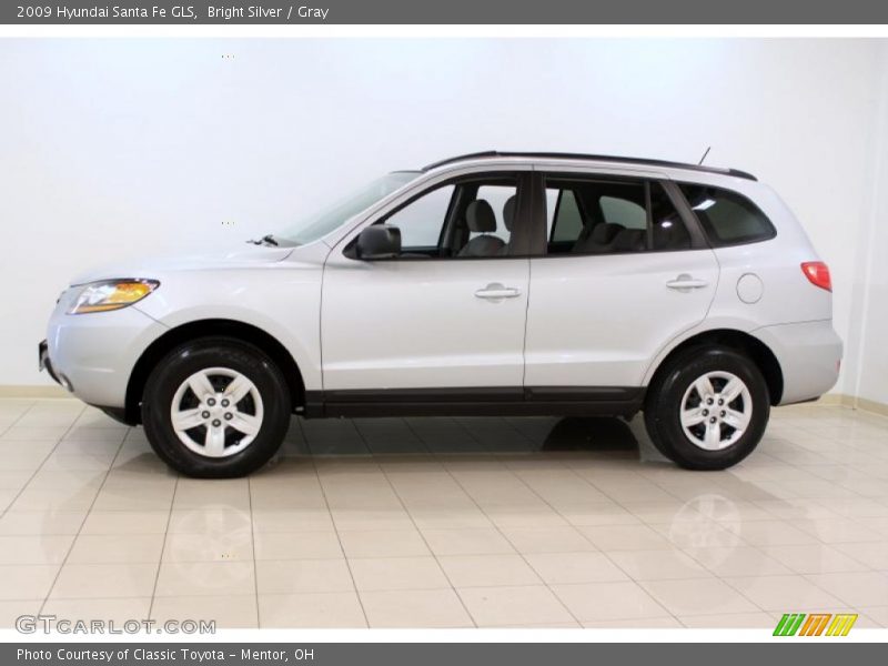 Bright Silver / Gray 2009 Hyundai Santa Fe GLS