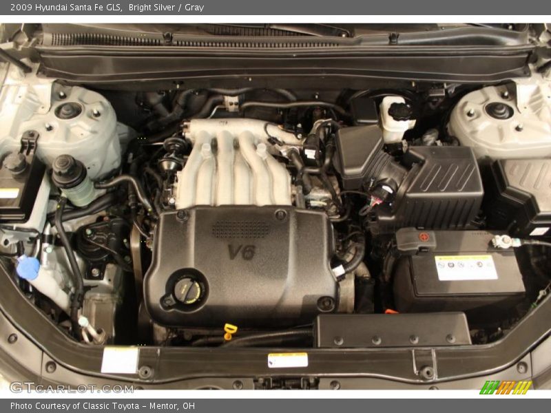 Bright Silver / Gray 2009 Hyundai Santa Fe GLS